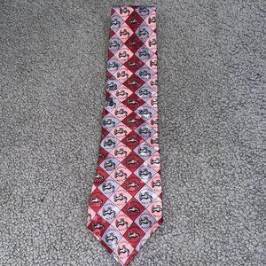 Vintage ENDANGERED SPECIES "CONSERVE WATER" 100% Silk Made in USA Neck Tie